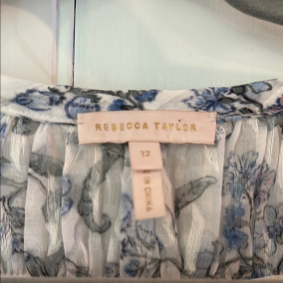 Rebecca Taylor Cream Ruched Ruffled Blouse - Picture 2 of 4